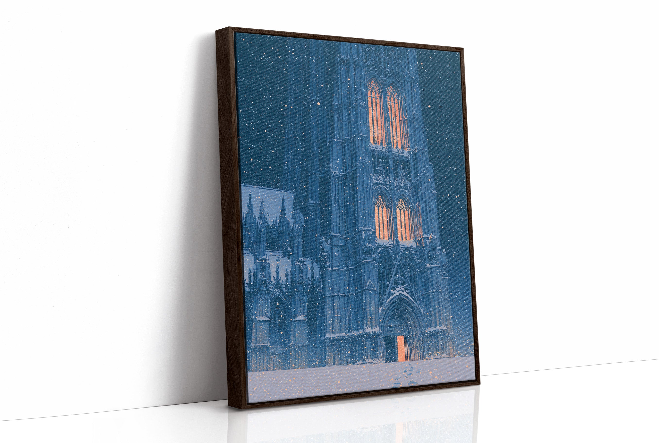 Snowfall at the Cathedral Doors