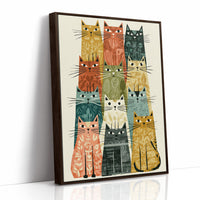 Cat Stack: A Mid-Century Feline Chorus