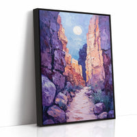 Moonrise Trail Through Painted Canyons