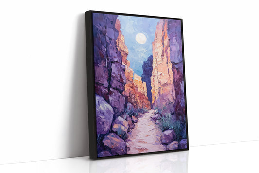 Moonrise Trail Through Painted Canyons