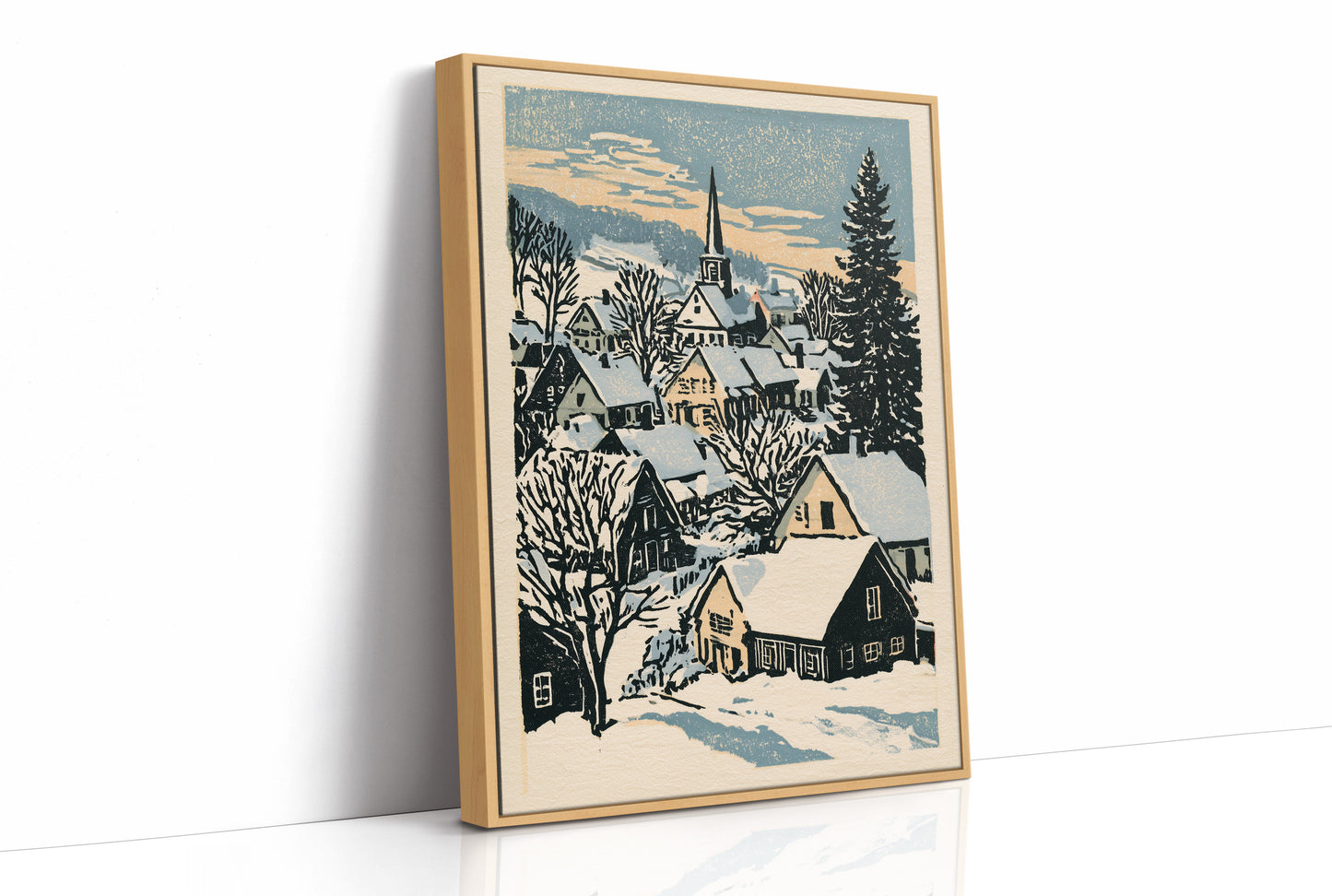 Snowbound Village Dusk