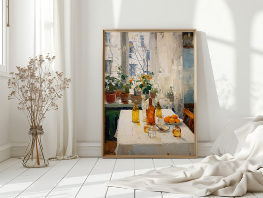 Bottles and Blossoms in Sunlight