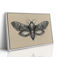 Vintage Moth Among Literary Spines