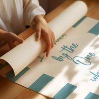 Teal Stripes Carry Ocean Promises