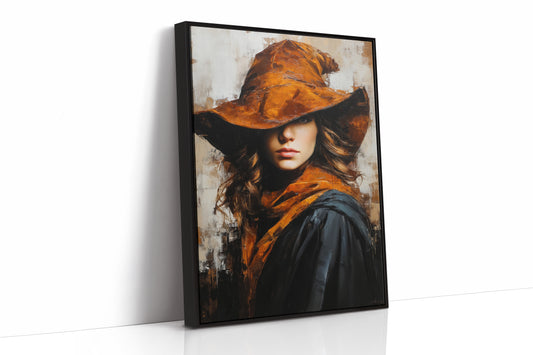 Mystical Woman in Orange Hat