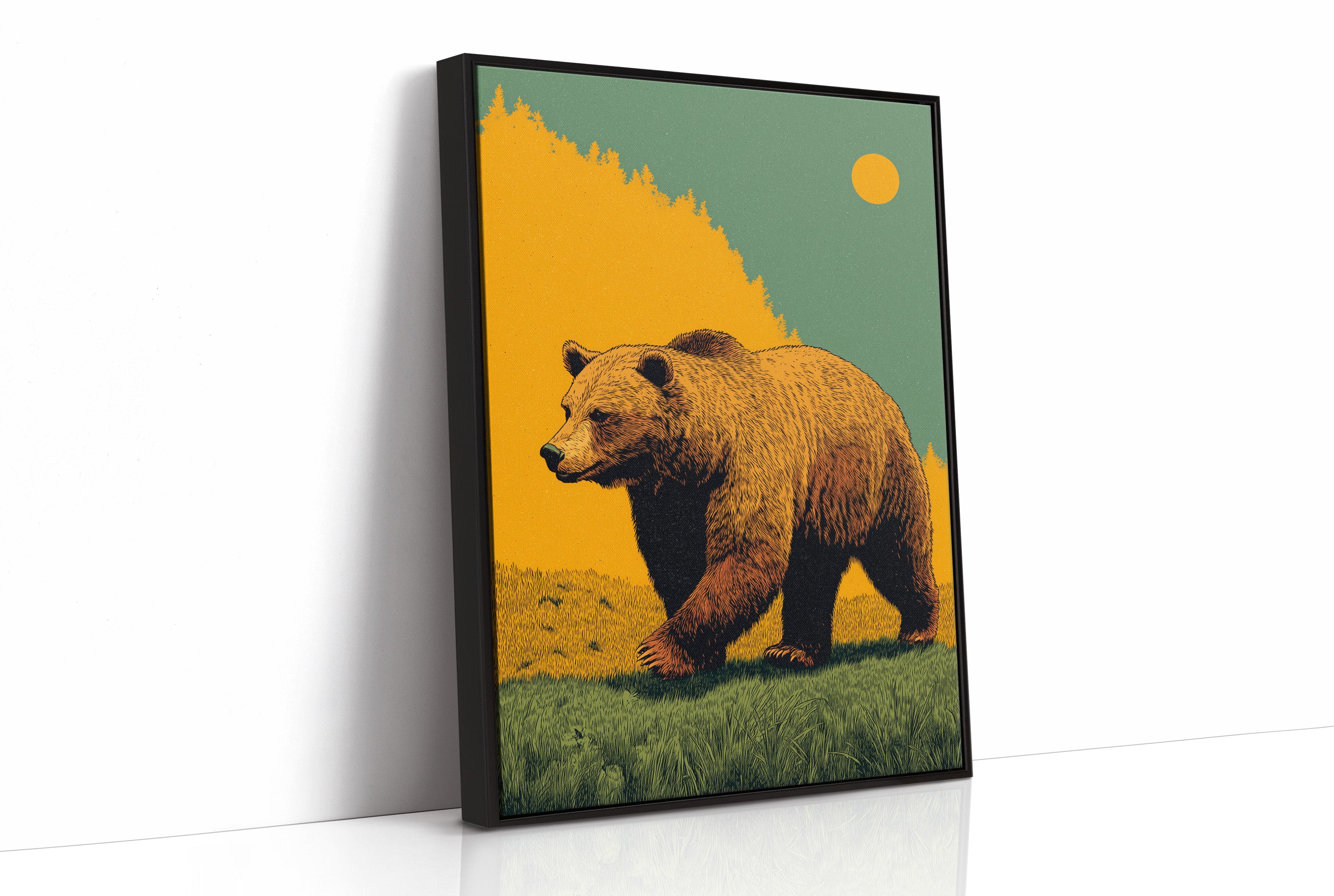 The Grizzly Walks at Dusk