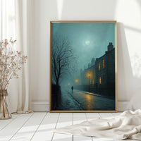 A Lantern's Glow in Fog