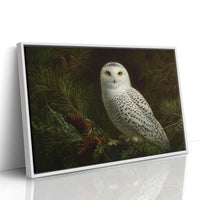 Arctic Sentinel Among Pine Boughs