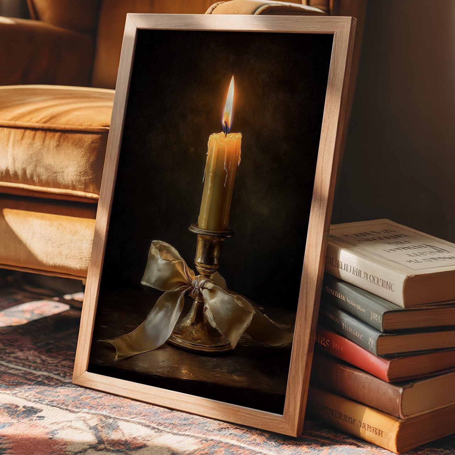Solitary Flame Against Darkness