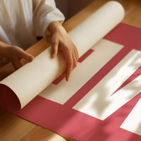 Bold Letters Against Rose Canvas