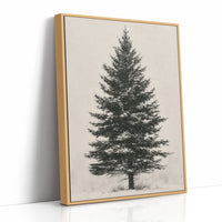 Lone Spruce in Snowfall