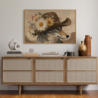 Desert Wolf Wears Wild Daisies