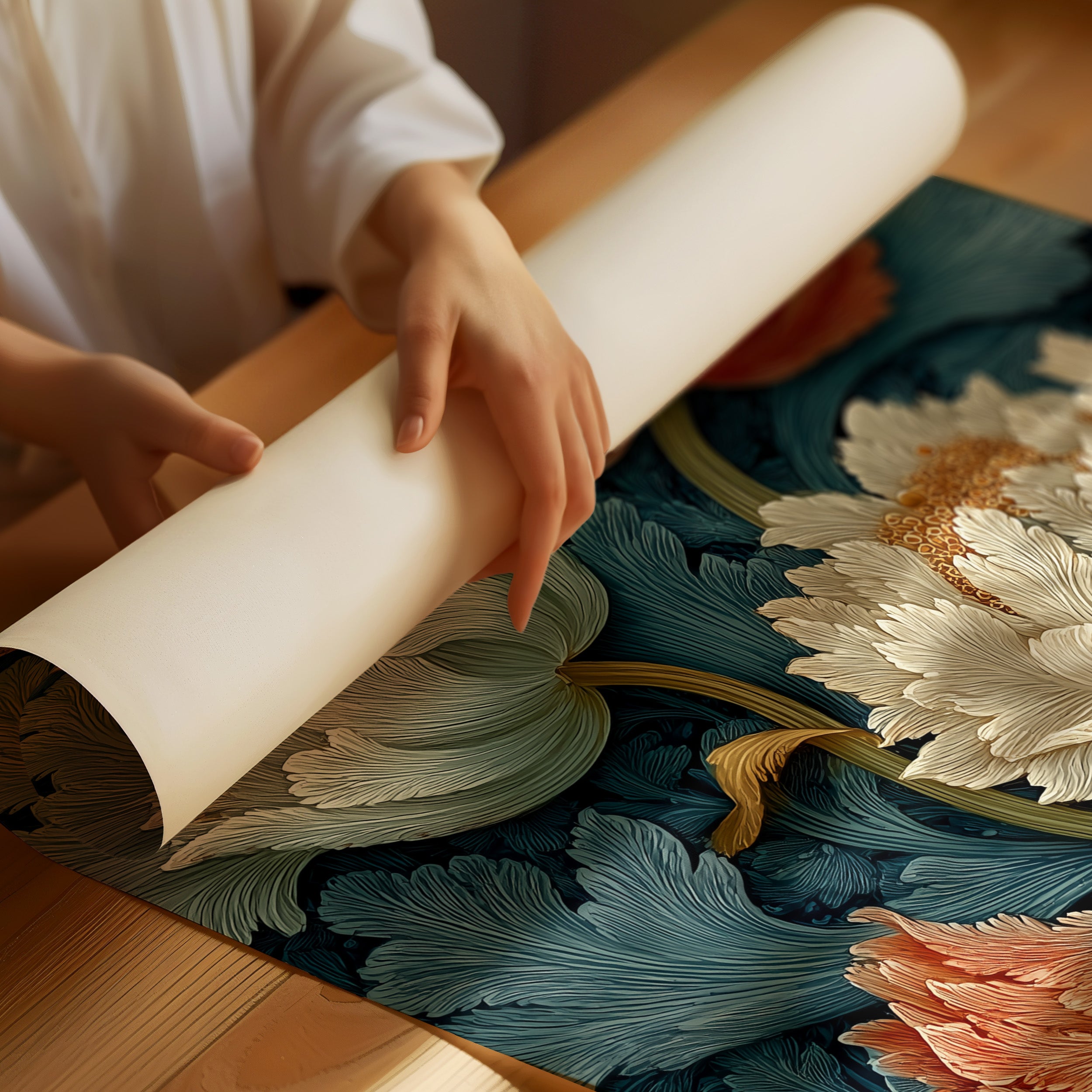 Peonies in the Old Pattern