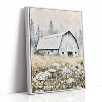 Textured Barn Among the Pines
