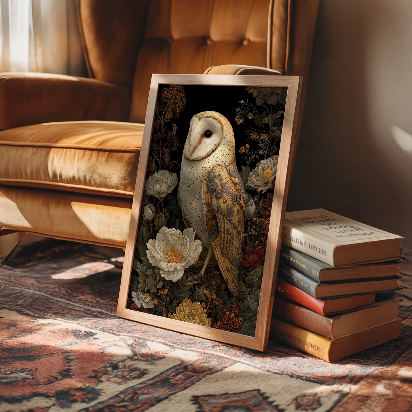 Midnight Blooms With Golden Wings