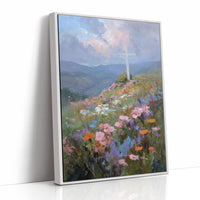 Sacred Summit Blooms Under Pastel Skies