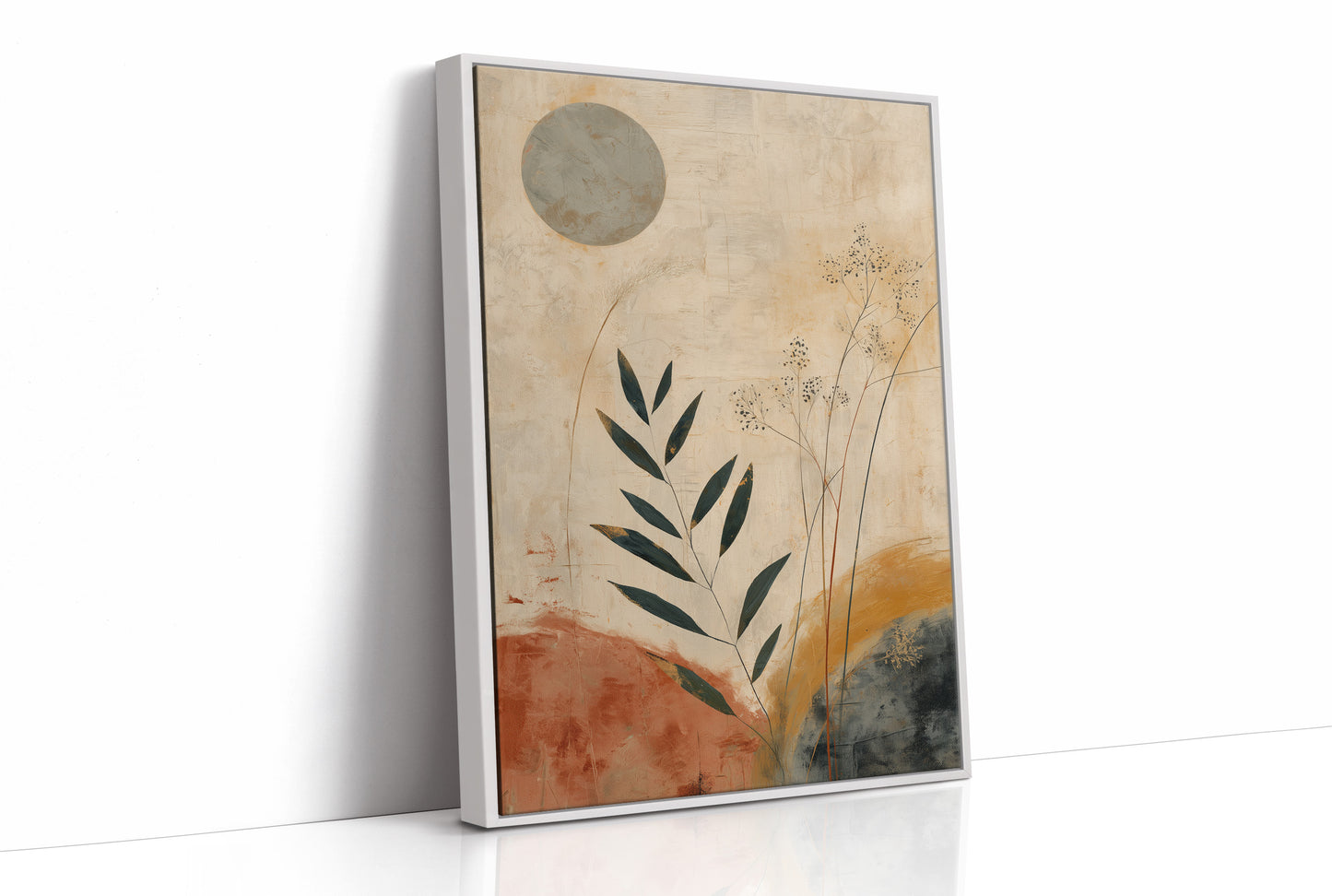 Moonlit Leaves Dance In Terra Cotta