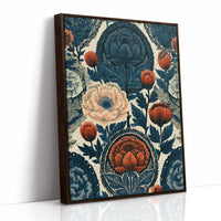 Indigo Garden: A Vintage Floral Tapestry