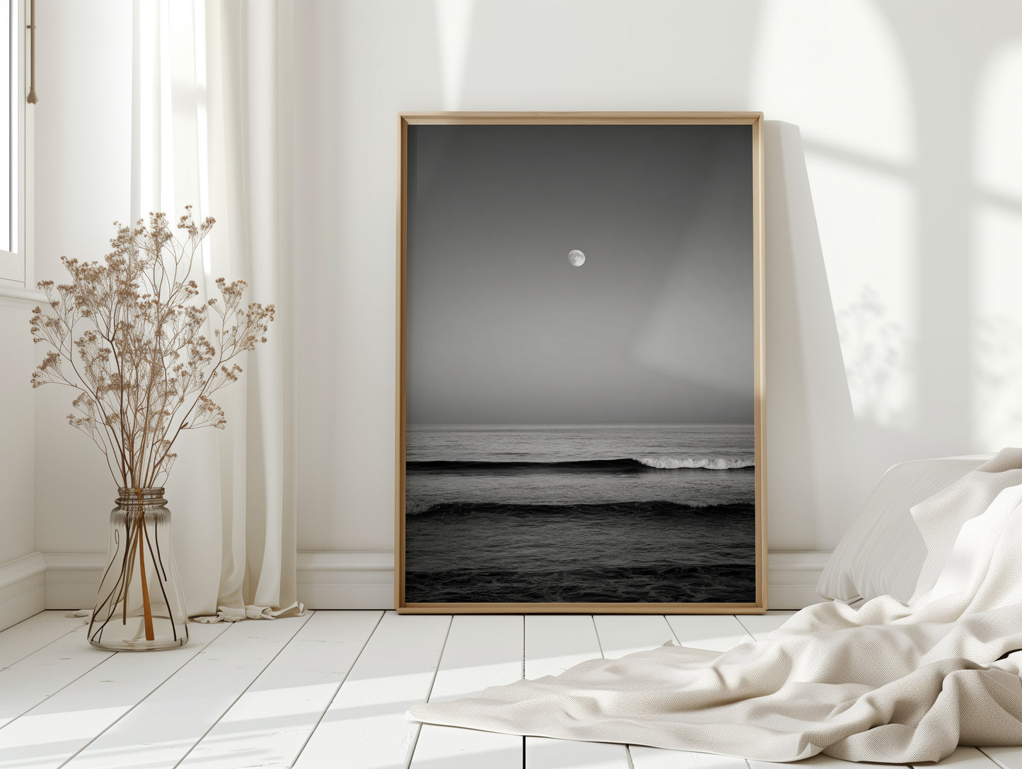 Moonlit Tide and Quiet Reflections