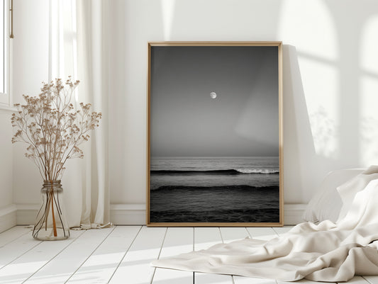Moonlit Tide and Quiet Reflections