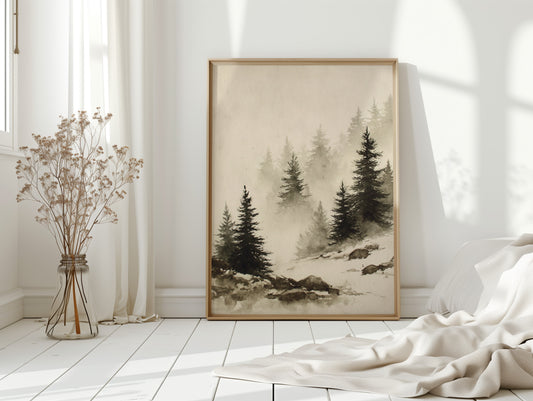 Mist Over Timeless Pines