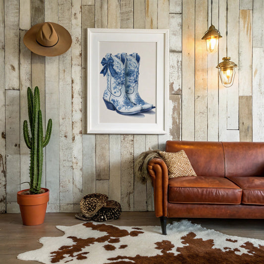 Wildflower Cowgirl Dreams - Blue Western Boots