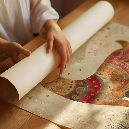 Reindeer Tales In Golden Patterns