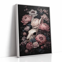 Skull Blossoms Against Velvet Night