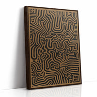 Labyrinth Lines Dance In Bronze Light