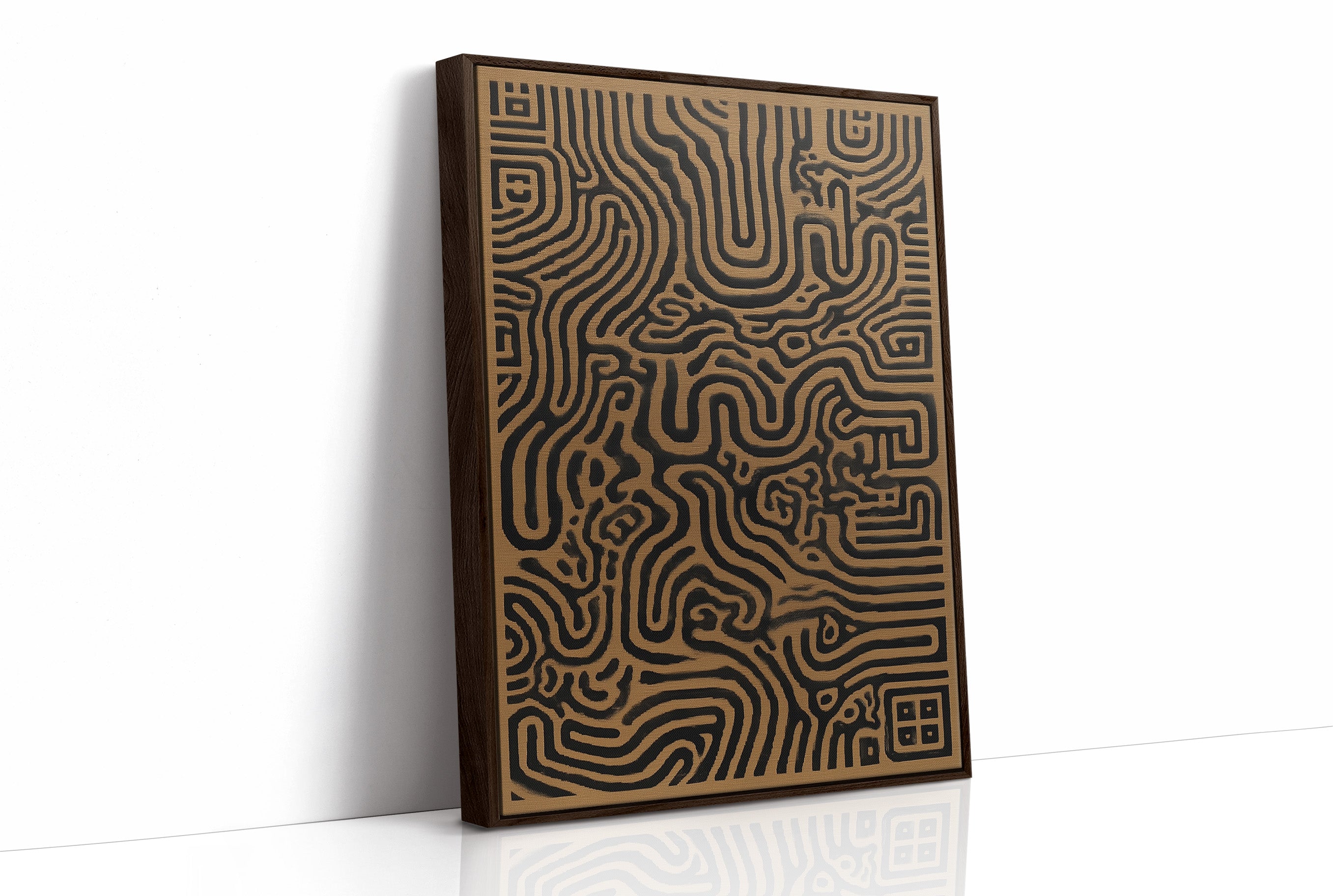 Labyrinth Lines Dance In Bronze Light