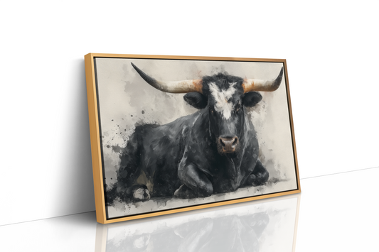 Black Bulls Rest Under Texas Stars