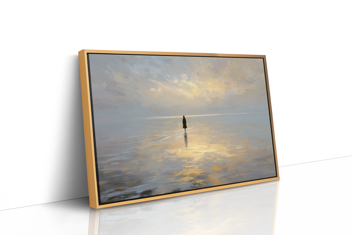 Solitude Walks Upon Golden Waters