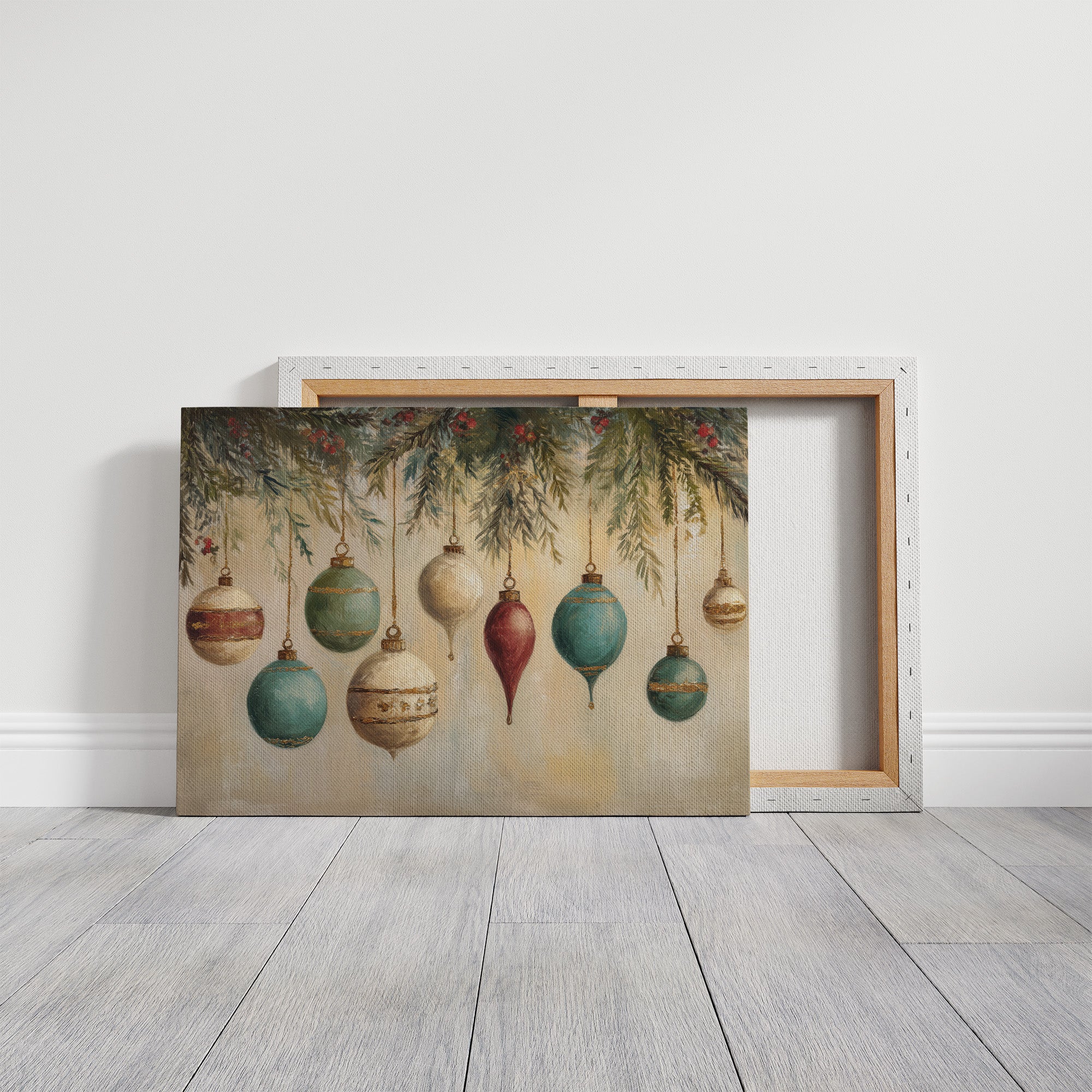 Evergreen Symphony of Vintage Ornaments