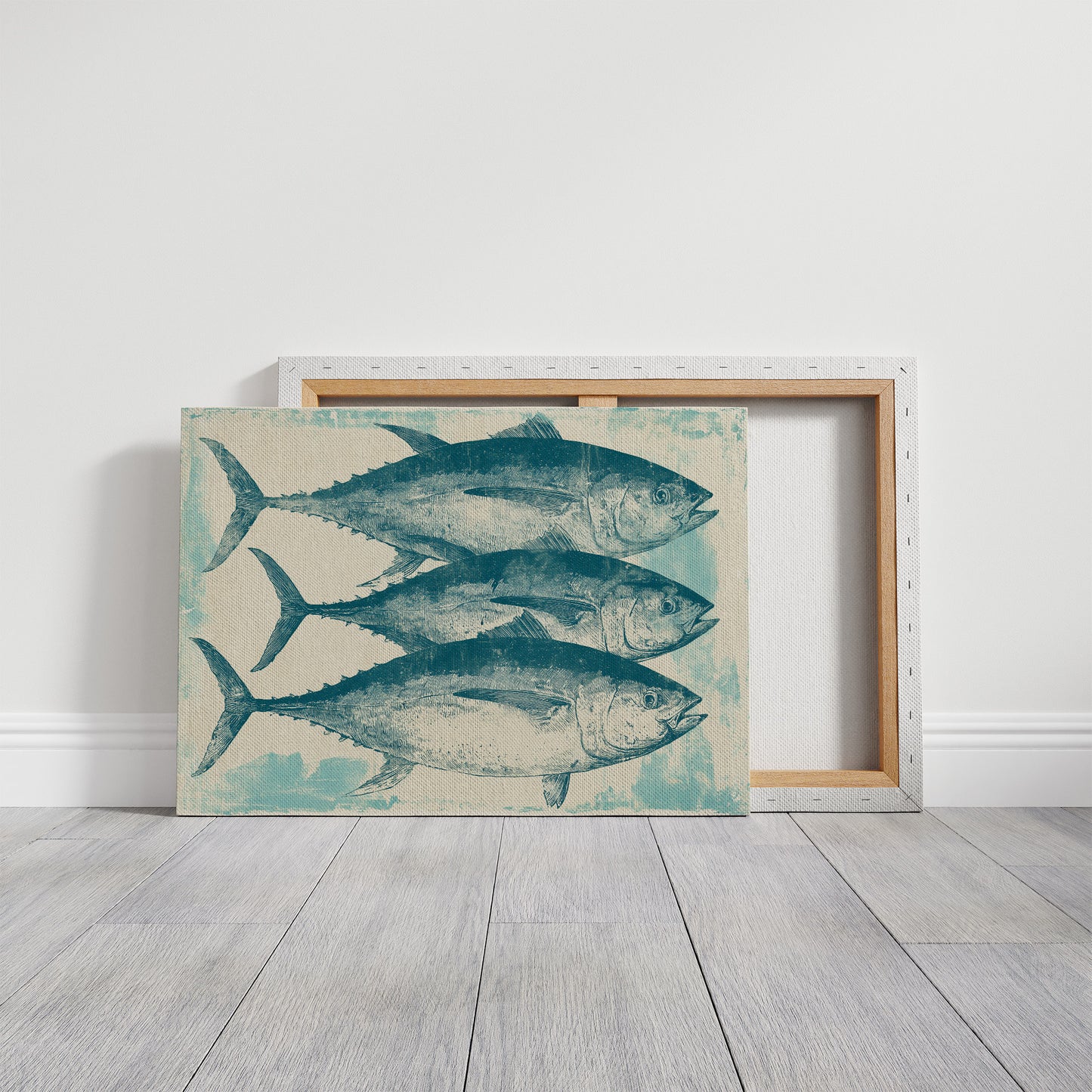 School of Tuna, Vintage Block Print