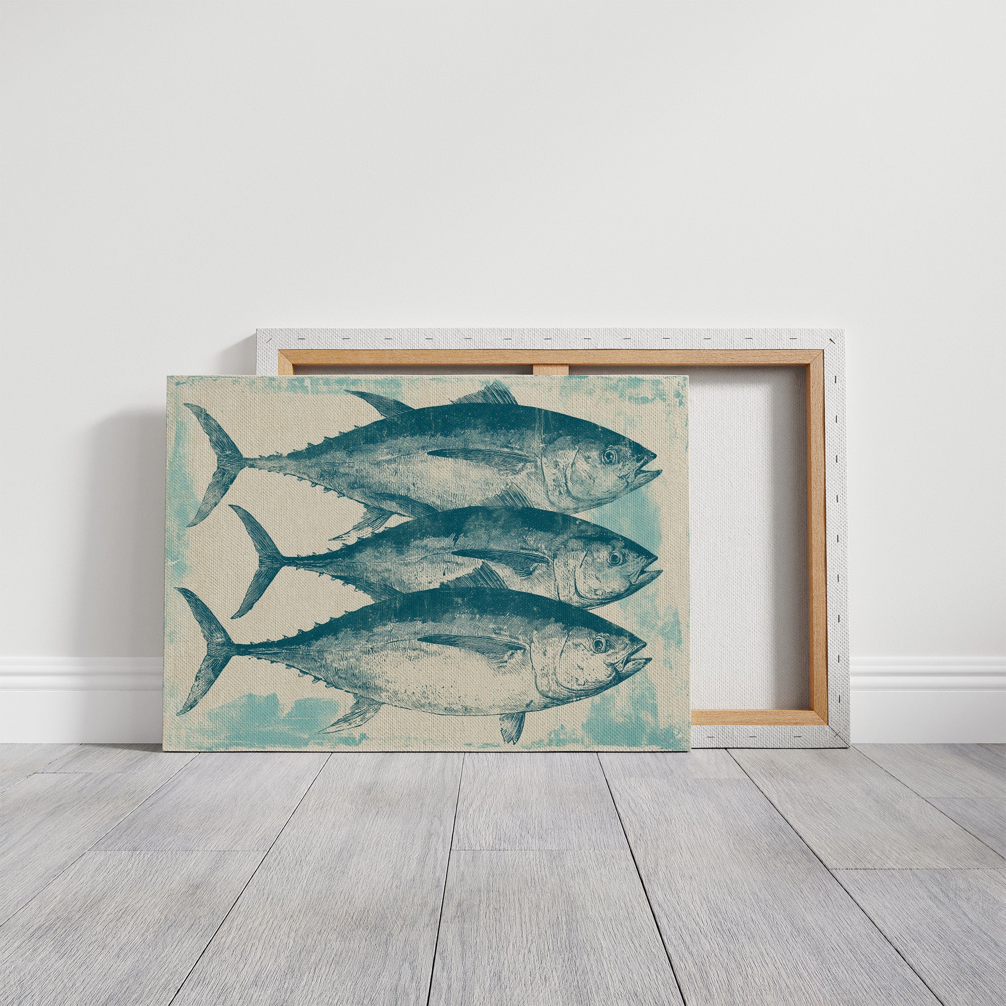 School of Tuna, Vintage Block Print