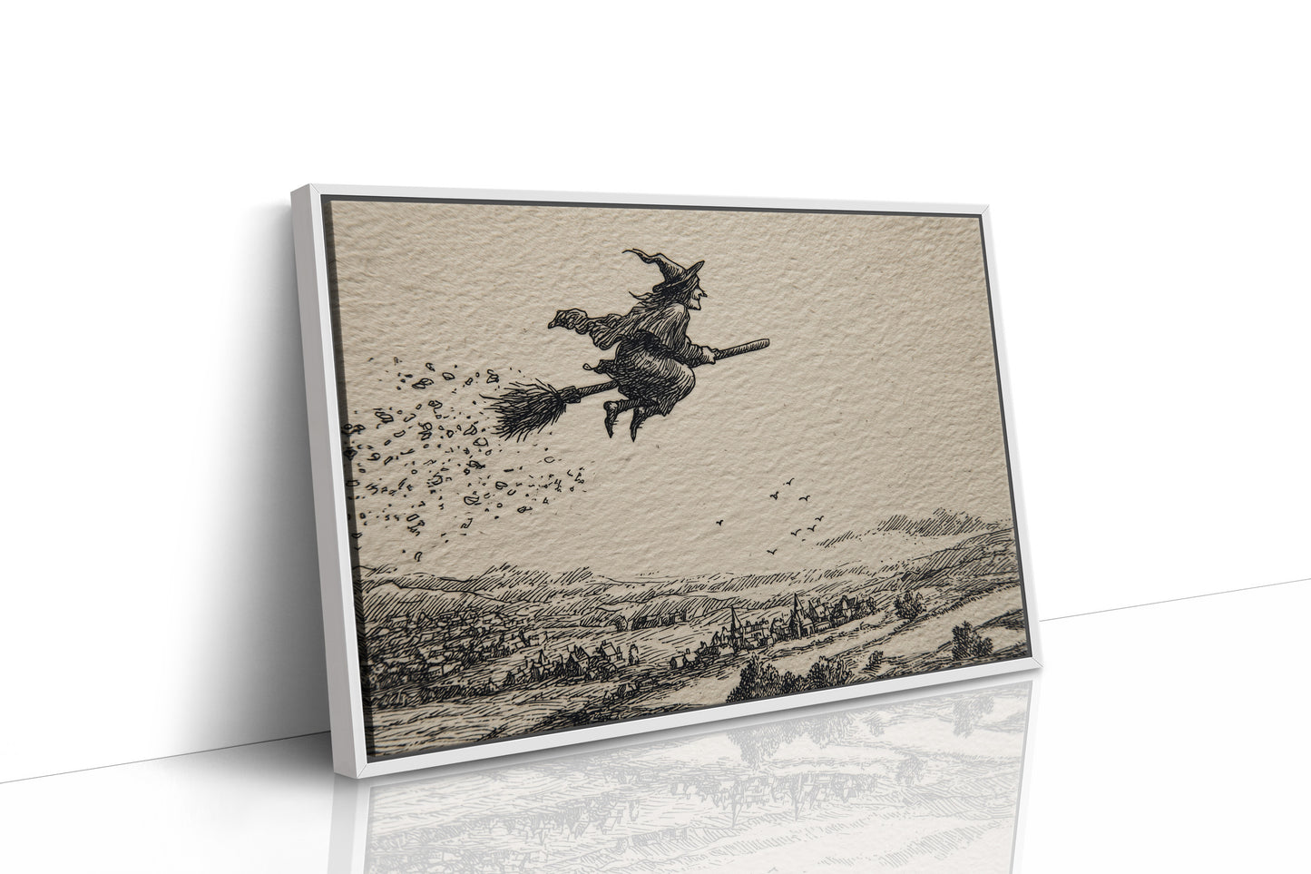 Broomstick Flight Over Sleeping Village