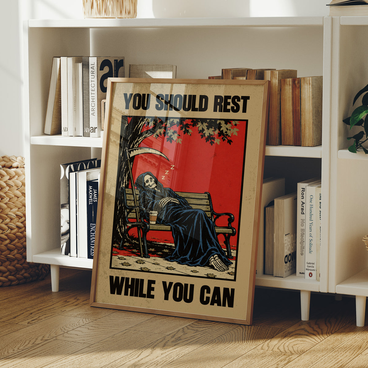 You Should Rest While You Can, Grim Reaper Wall Art