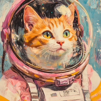 Galactic Catventure in Pink Spacesuit