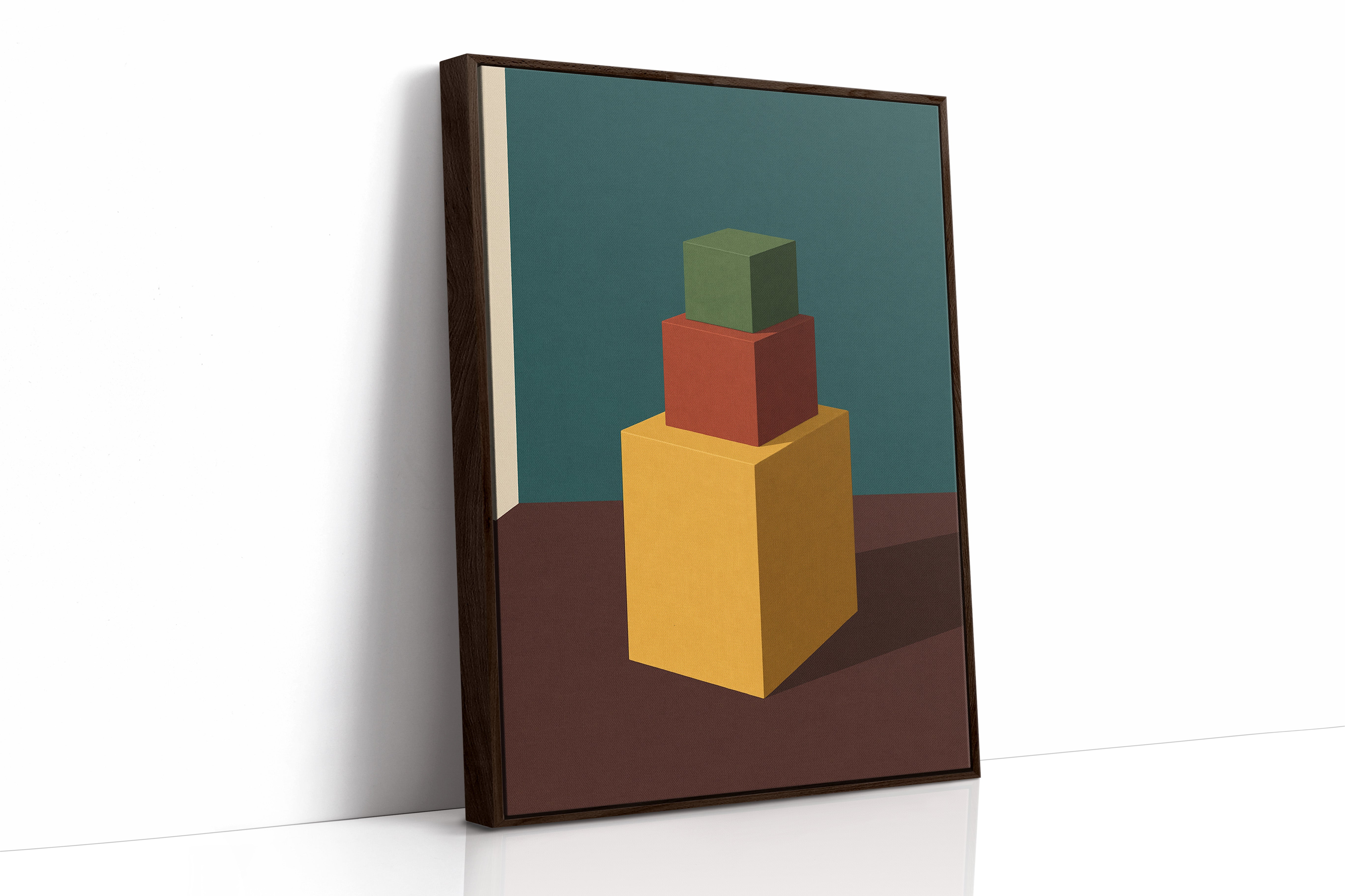 Brown Framed Canvas image 1