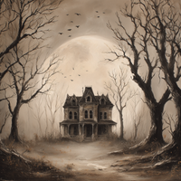 Forgotten Manor Among Barren Trees