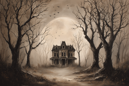 Forgotten Manor Among Barren Trees