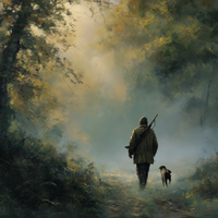 Hunter And Hound Seek Dawn