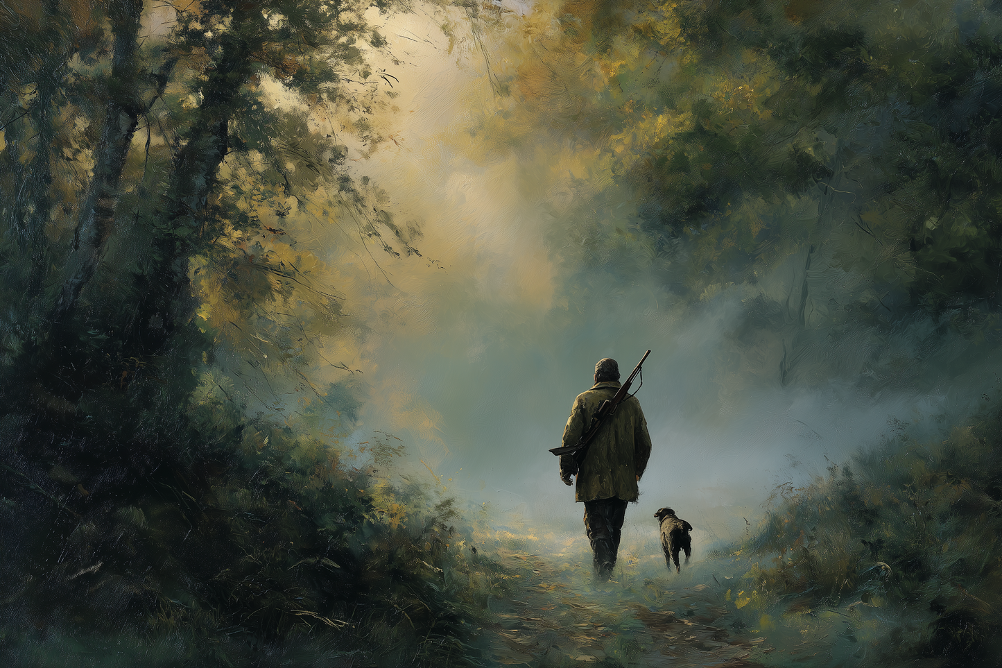 Hunter And Hound Seek Dawn