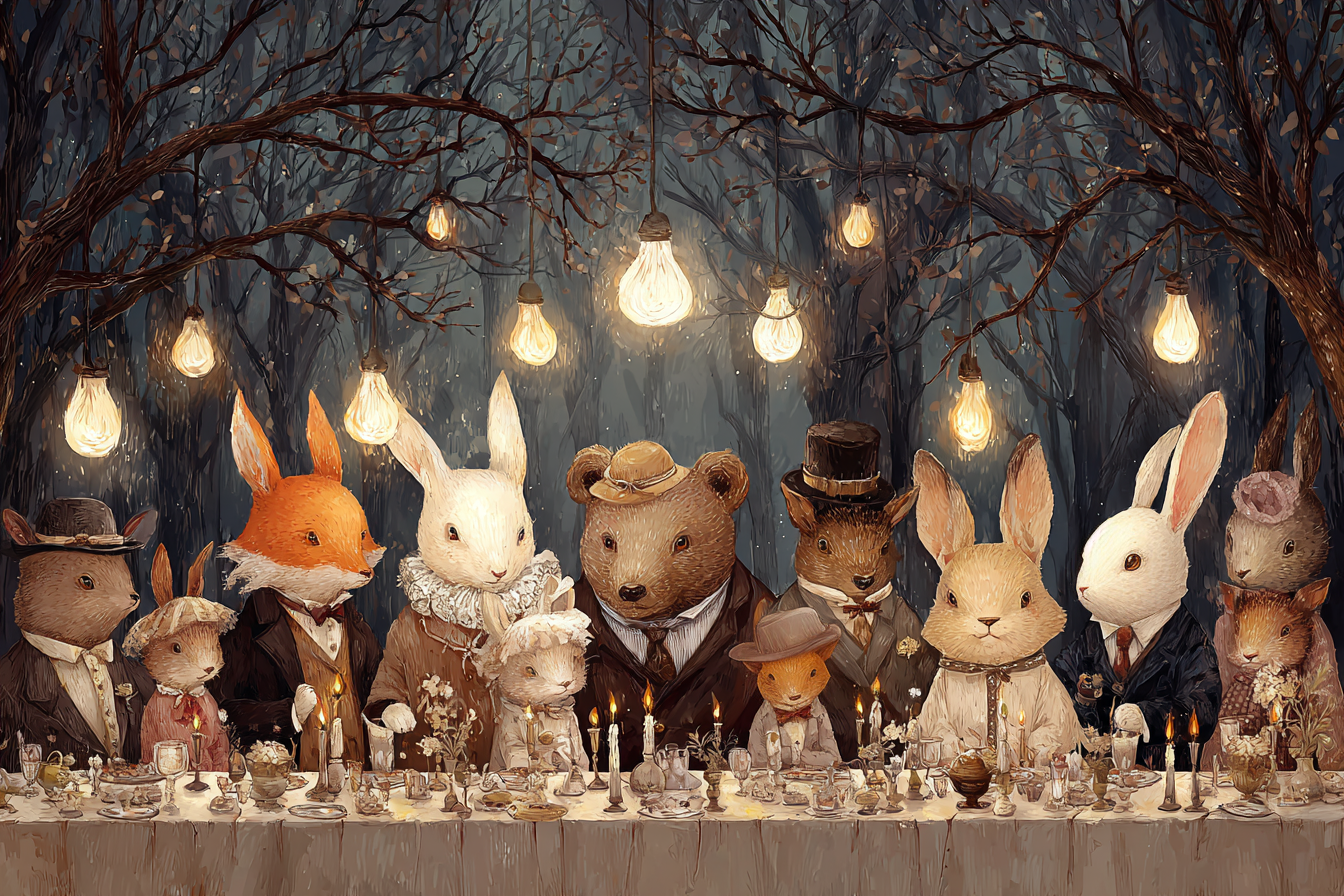 Woodland Feast Under Edison Stars