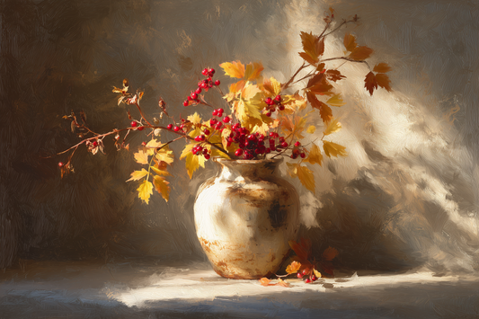 Autumn Blooms Among Literary Treasures