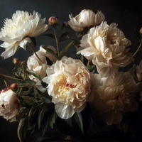 Peonies Among Literary Treasures
