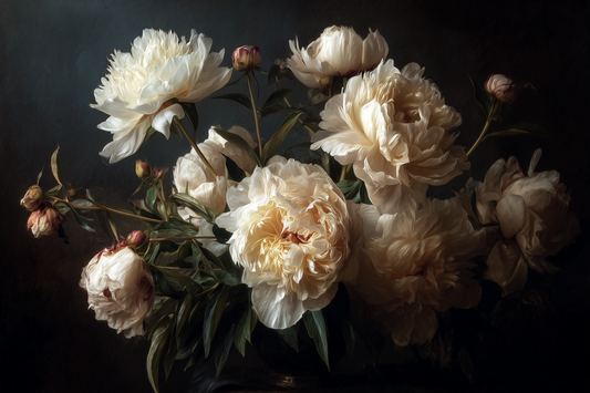 Peonies Among Literary Treasures