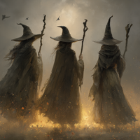 Ancient Coven Walks Through Mist