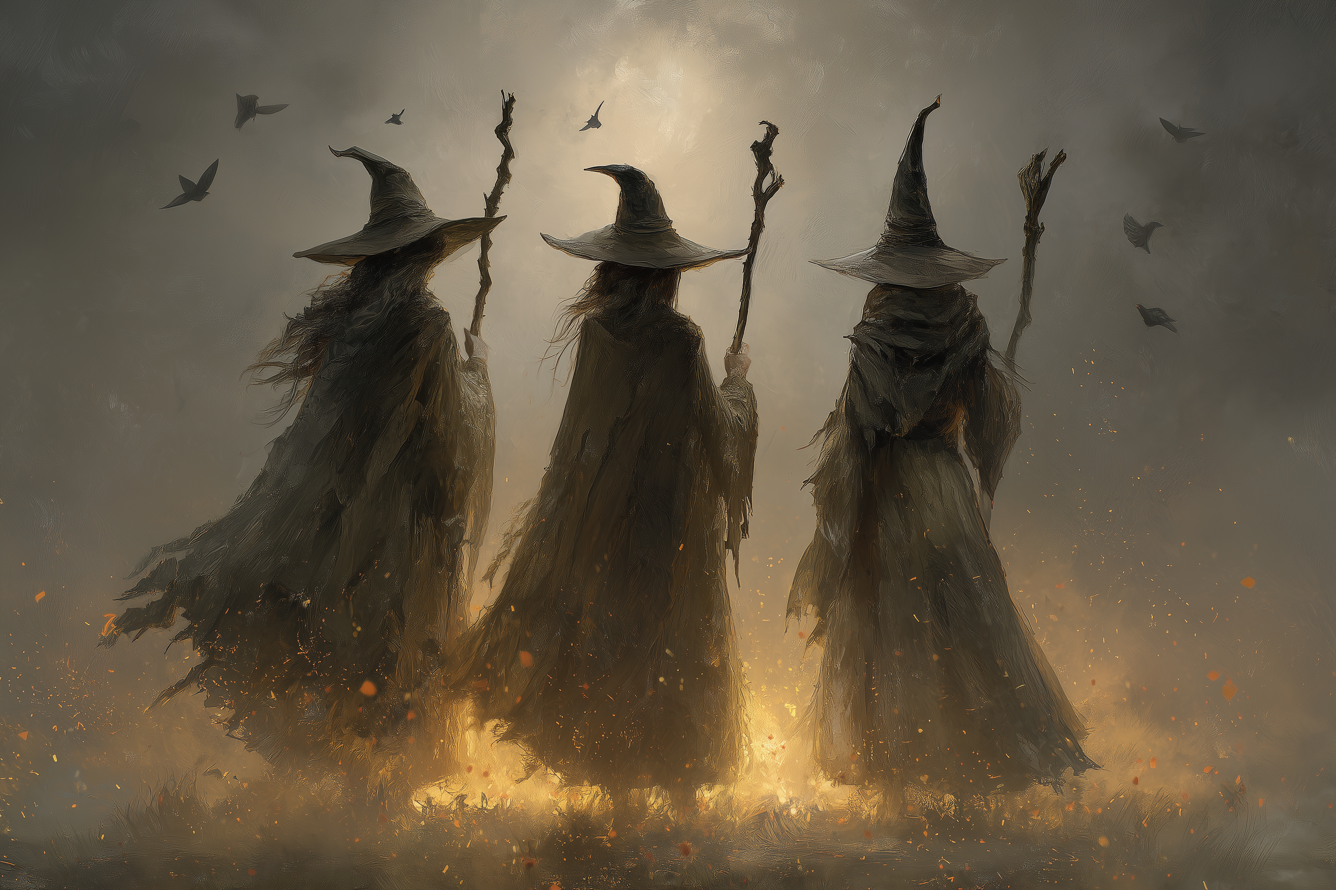 Ancient Coven Walks Through Mist