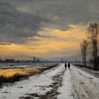 Frost Path To Golden Horizon